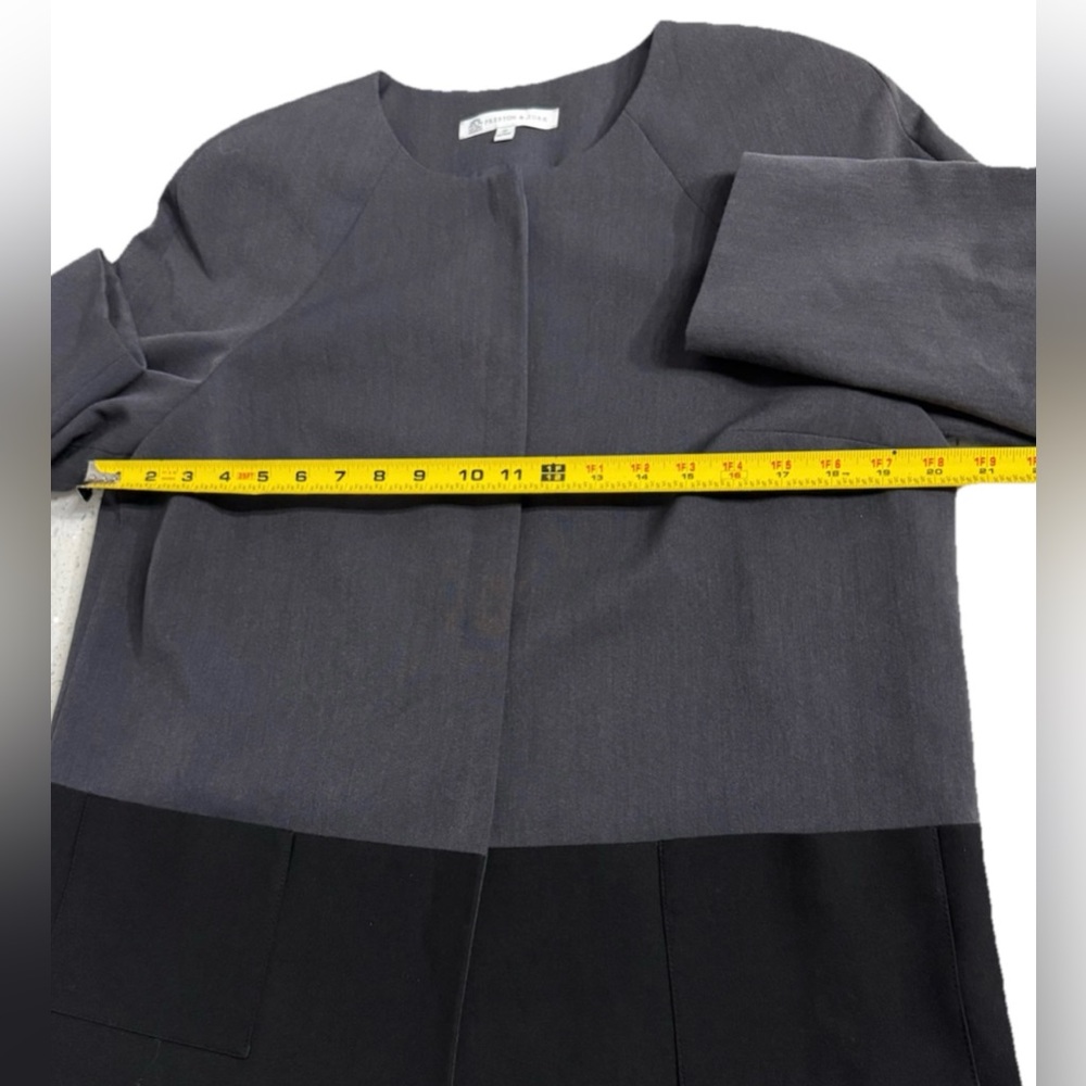 Preston & York Gray Black Colorblock Workwear Blazer Jacket Size 10 - Picture 6 of 10